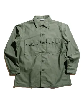 The Real McCoy's MS23101 Shirt, Man's, Cotton Sateen, OG-107 Olive Easy Styling