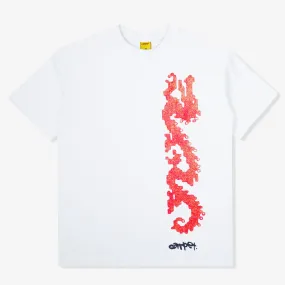 loose fitting High Density Knit Dragon Tee (White)