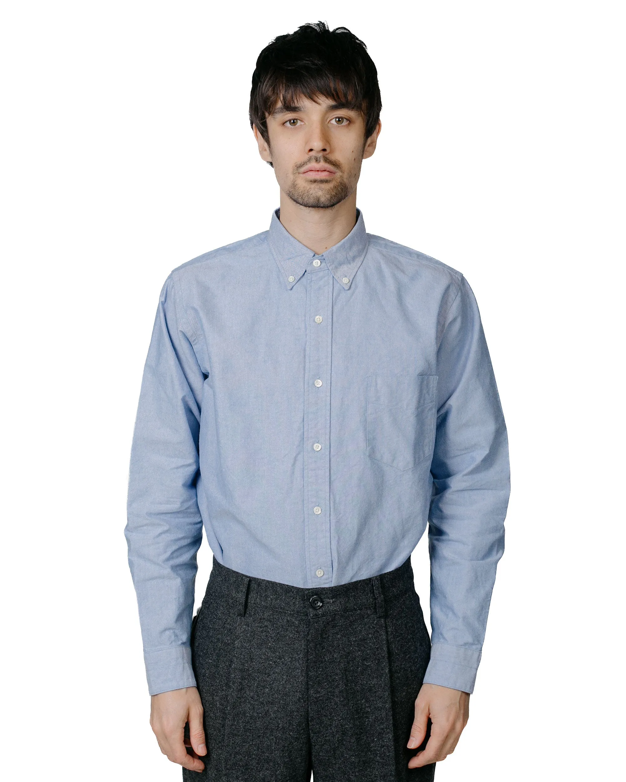 Beams Plus B.D. Classic Fit American Oxford Blue Gift Idea Customizable Design