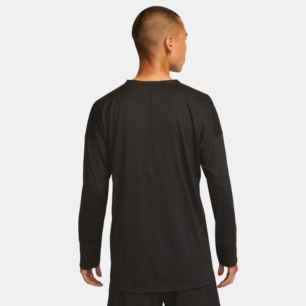 BreathableFabric Tagless Neckline Yoga Dri-FIT Crew Long Sleeve T-shirt