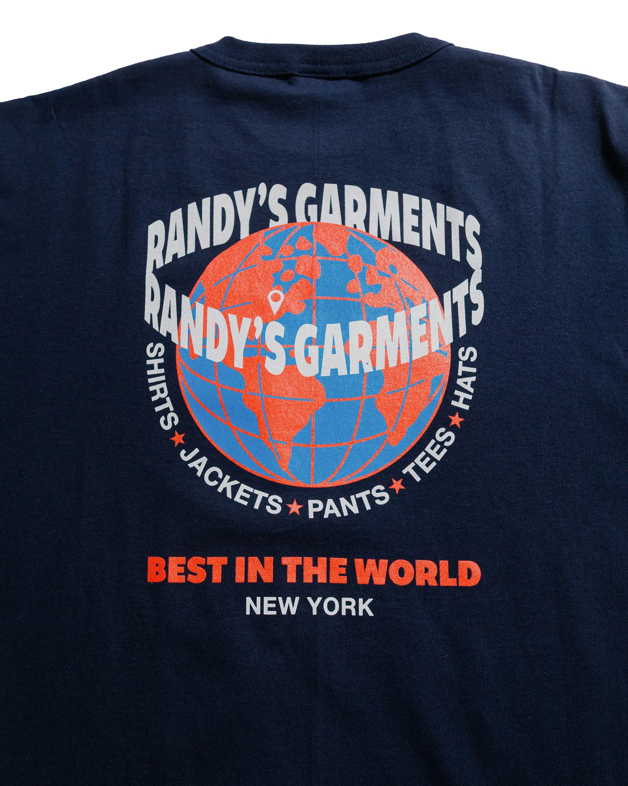 Durable Material Personalized Randy's Garments World Tee Navy