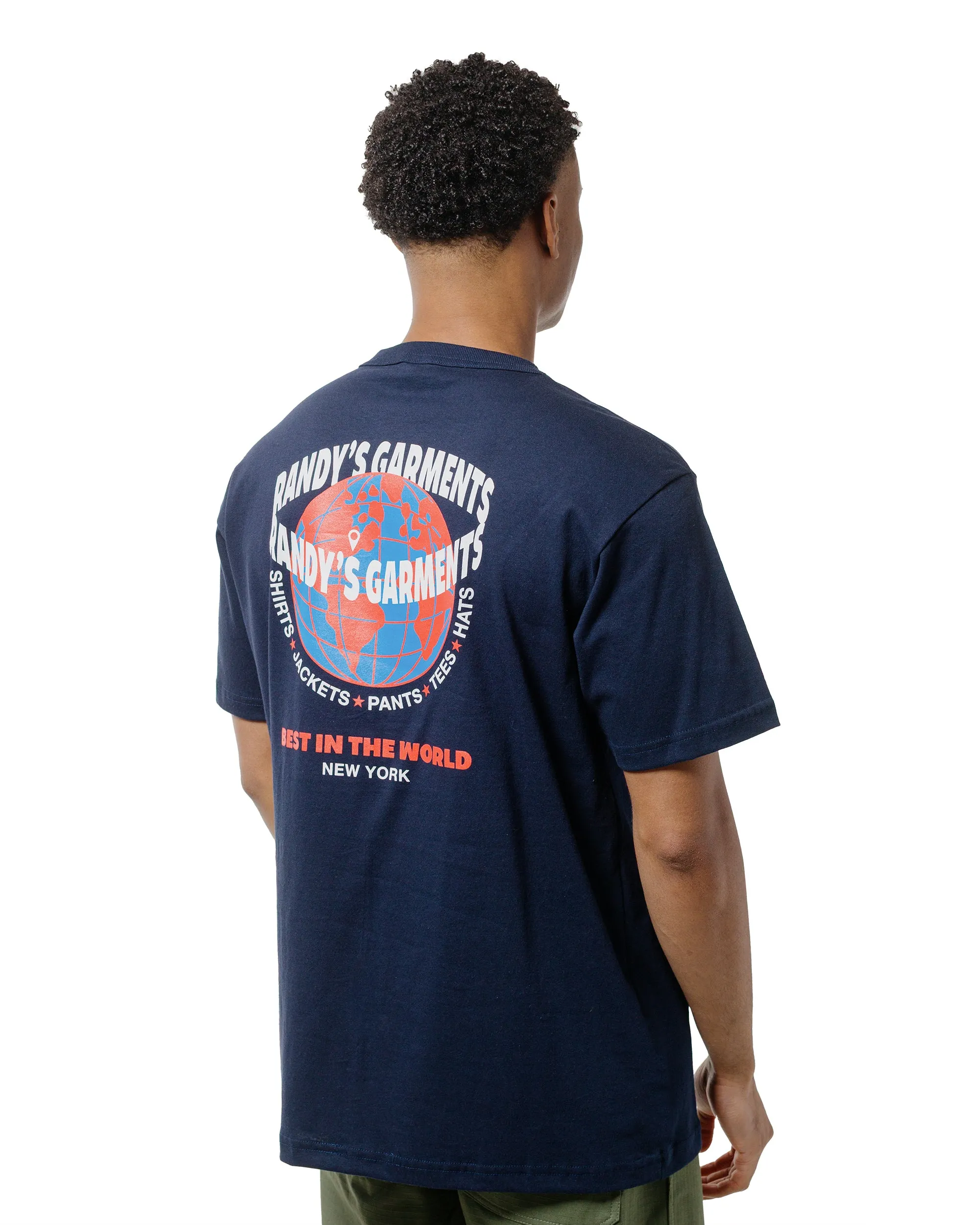 Fashionable Randy's Garments World Tee Navy