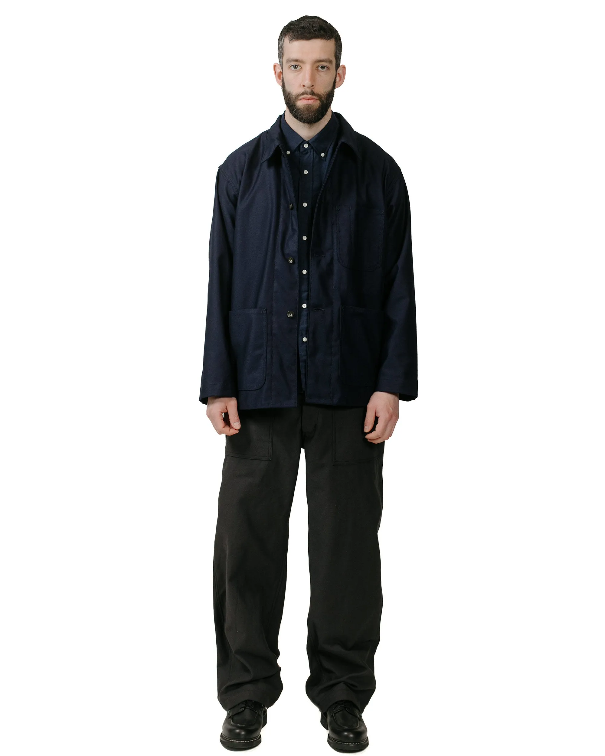 Beams Plus B.D. Short Sleeve COOLMAX? Linen Navy Cruise Collection Statement Piece