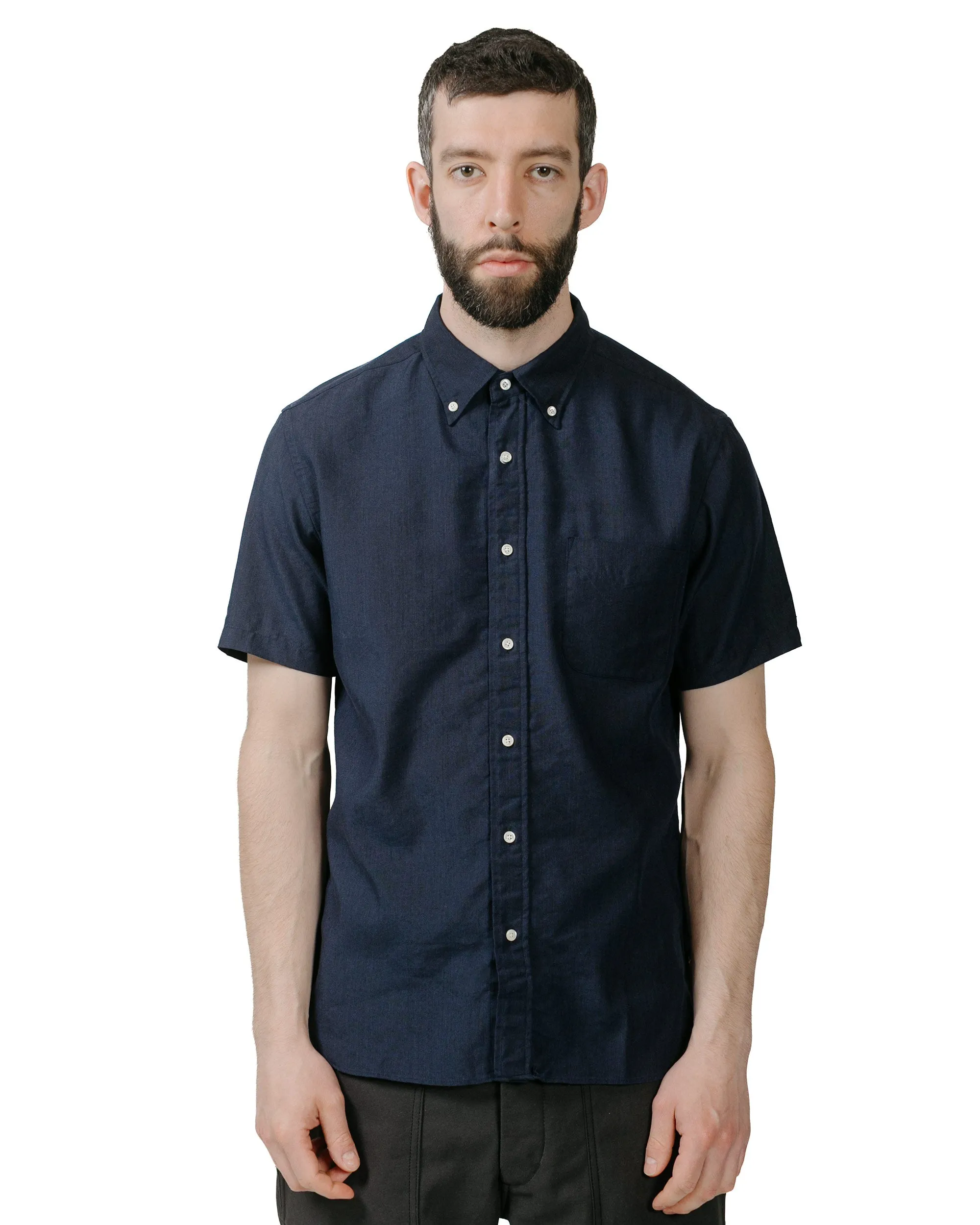 Reinforced Side Vents Beams Plus B.D. Short Sleeve COOLMAX? Linen Navy