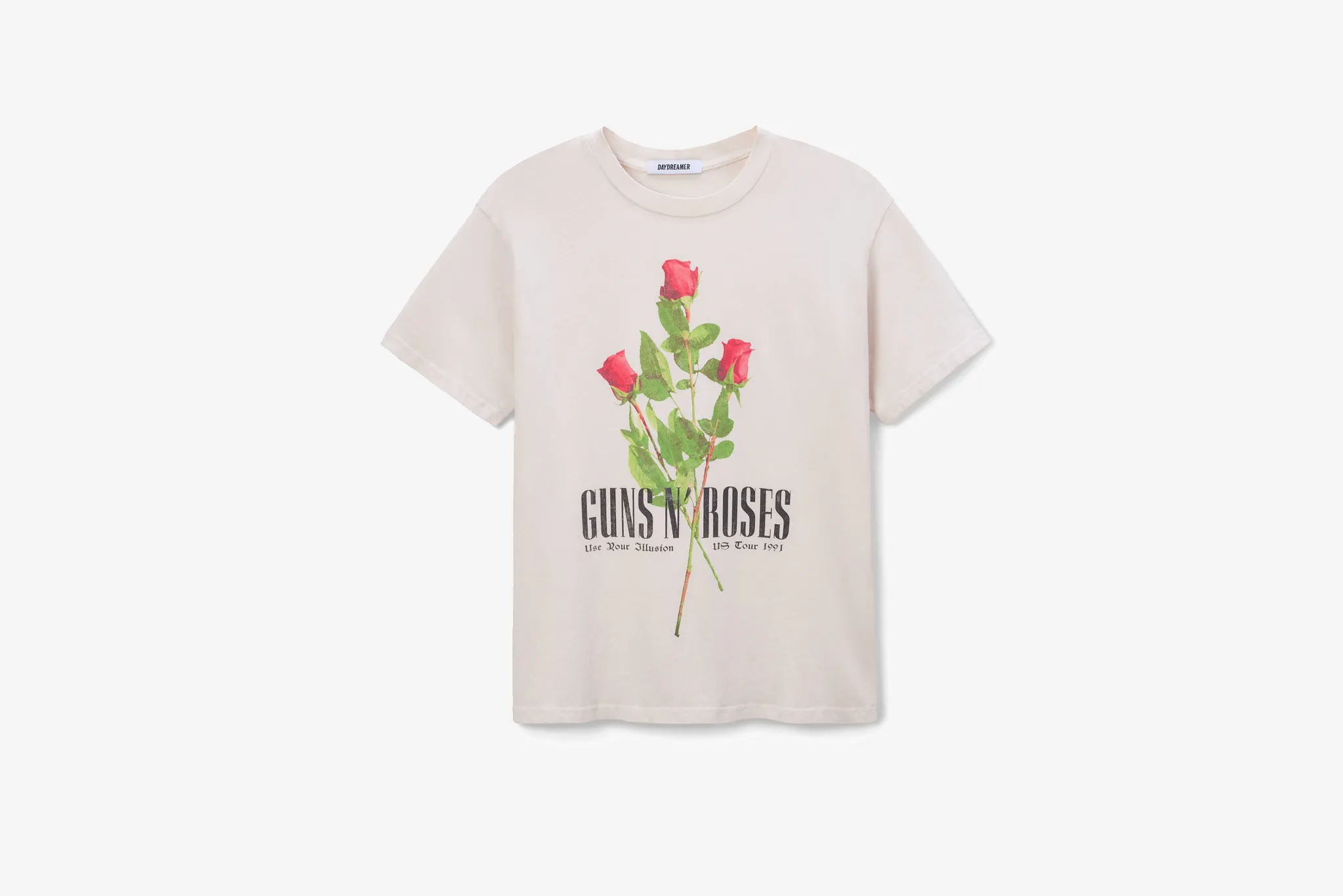 premium fabric Casual Footwear DayDreamer "Guns N Roses Use Your Illusion Roses Weekend Tee"  W - Dirty White