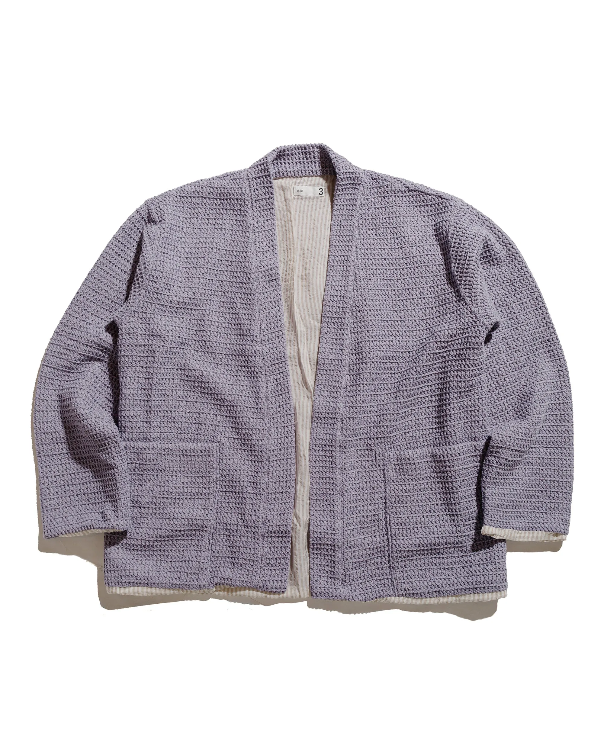 ts(s) Lined Easy Cardigan Cotton/Polyester Russell Knitting Jersey Lavender Essential Chic Workout Gear
