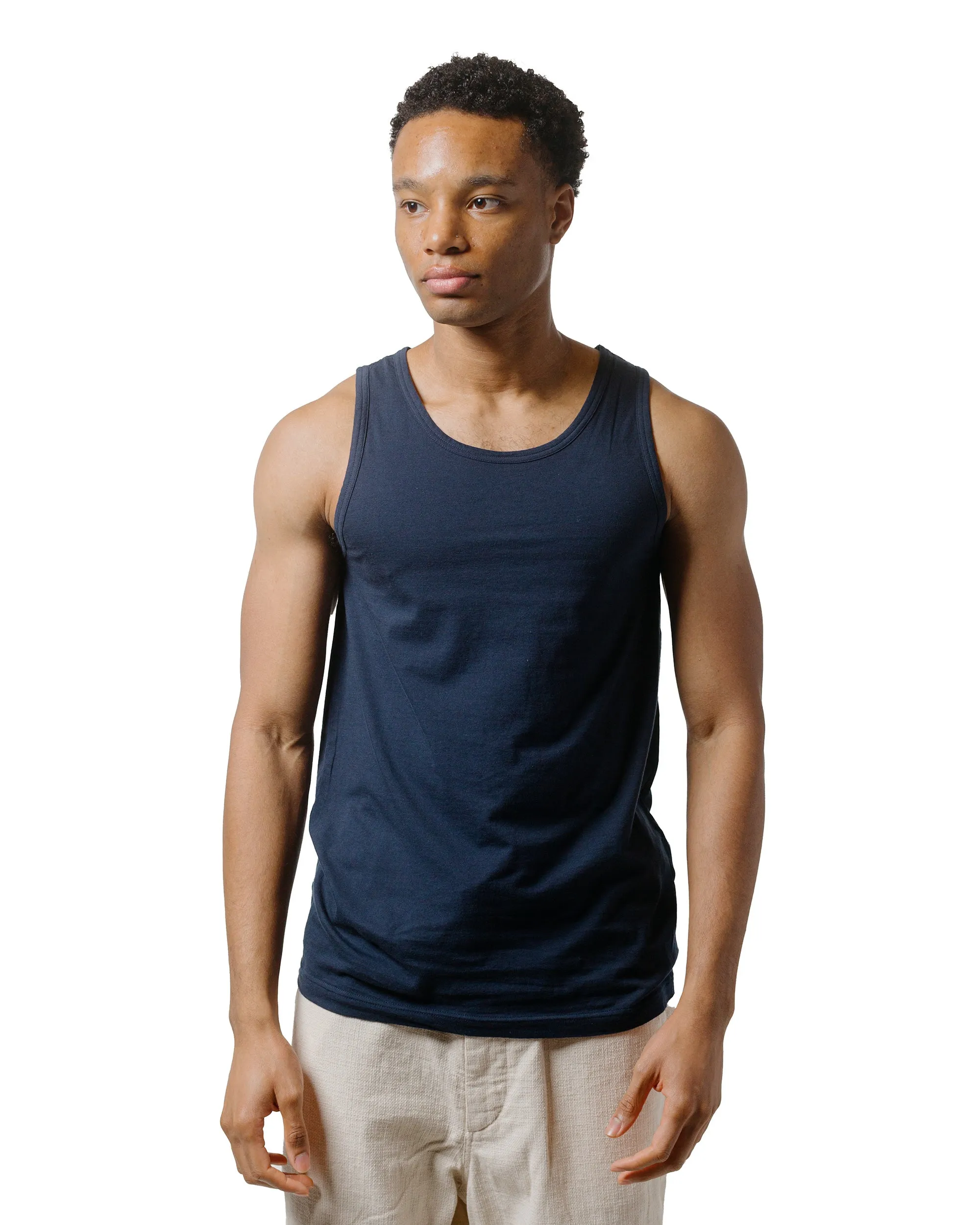 Fun and Playful ts(s) Tank Top High Gauge Cotton Jersey Navy