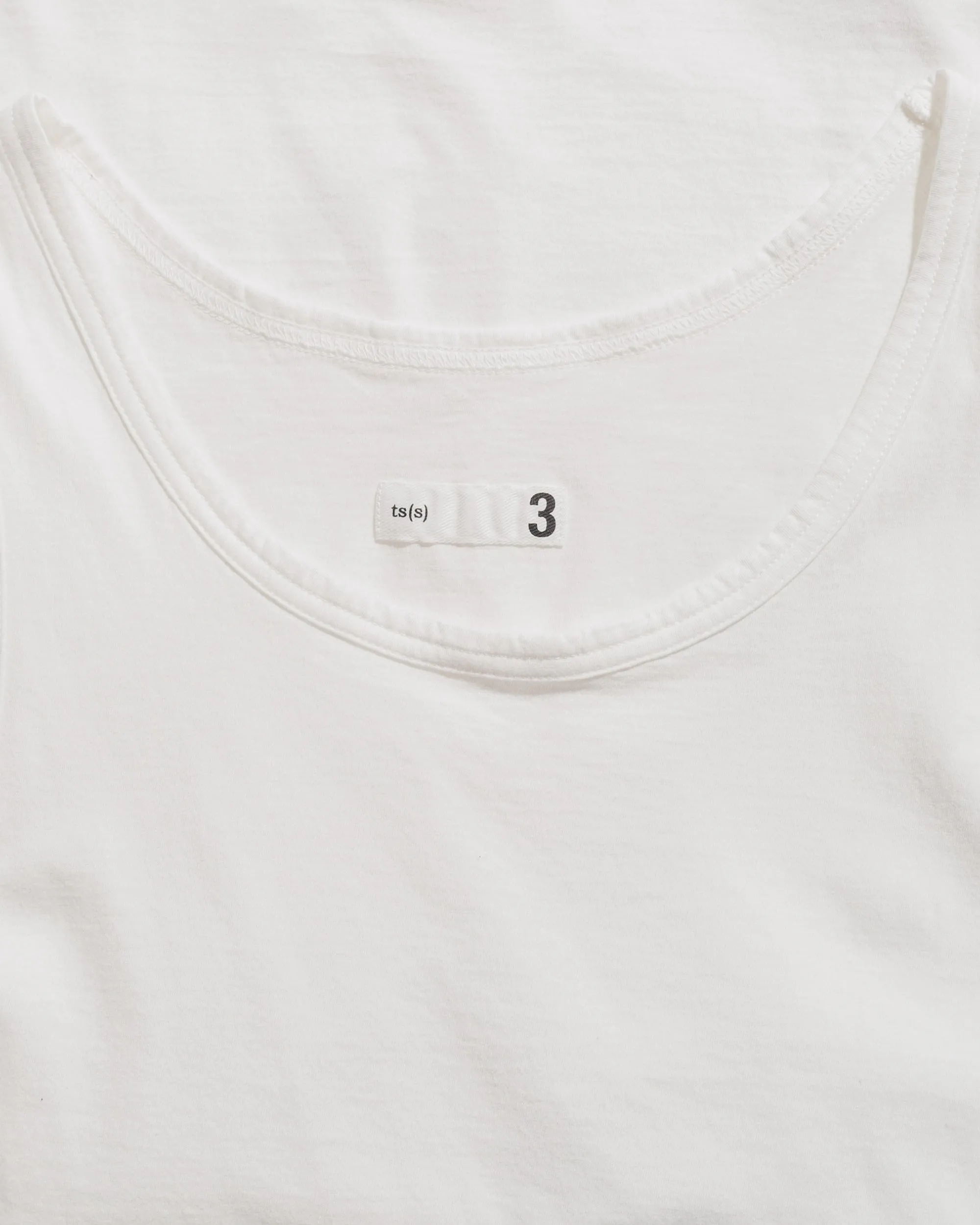 Minimalist Wear ts(s) Tank Top High Gauge Cotton Jersey Off White
