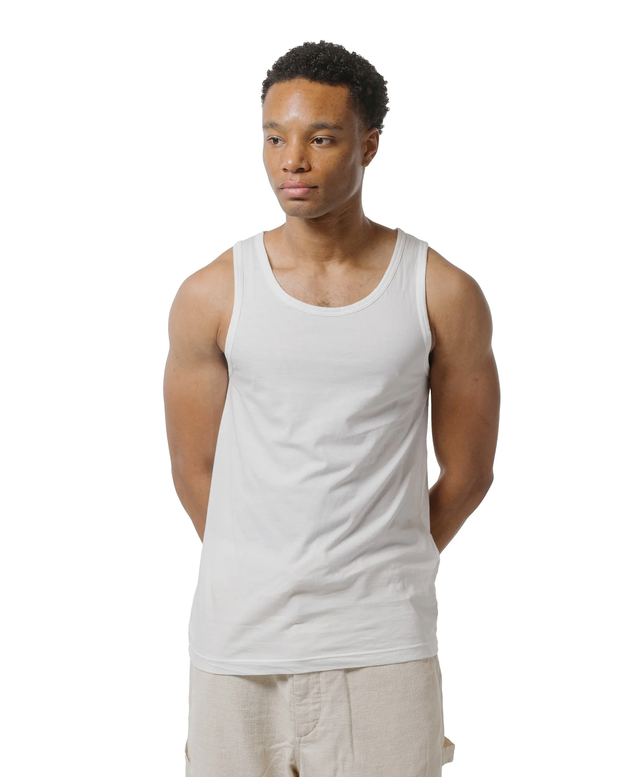 suitable for casual events ts(s) Tank Top High Gauge Cotton Jersey Off White