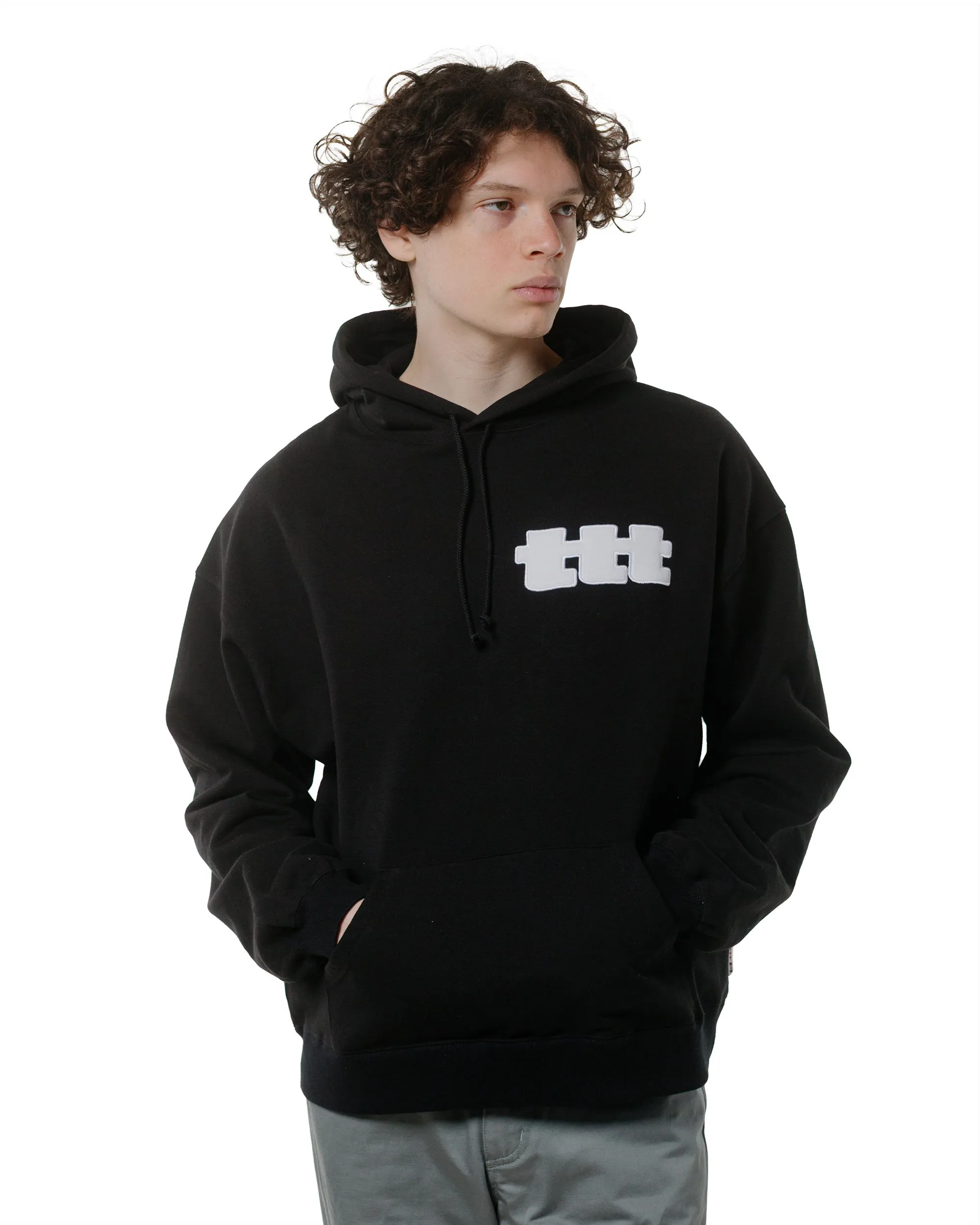 TTT MSW Logo Hoodie Black Bold Print Quick-Dry Tech