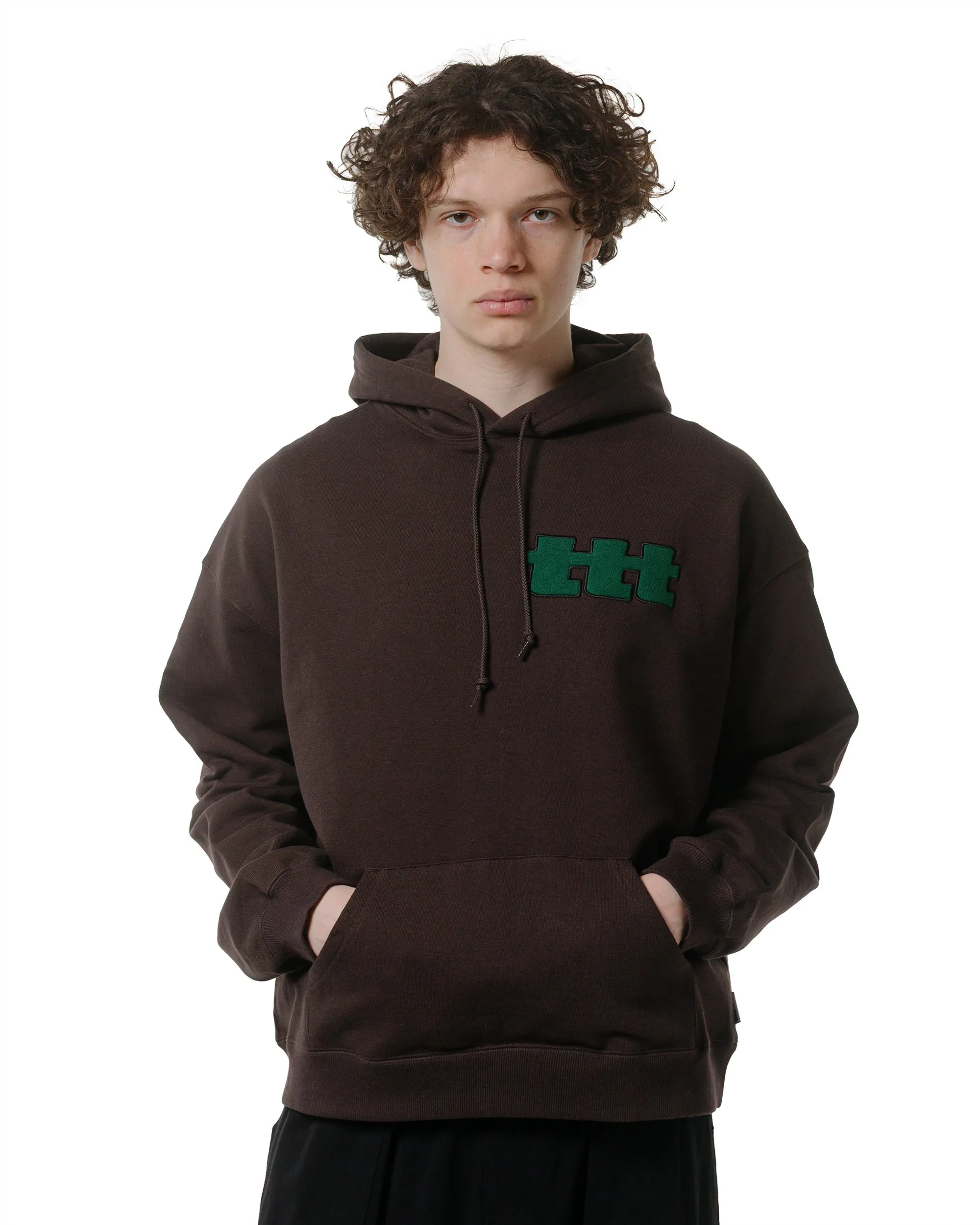 TTT MSW Logo Hoodie Brown Urban Edge Essential Relaxed