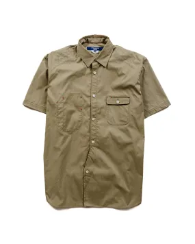 Wrinkle-Resistant Abrasion resistant Junya Watanabe MAN Cotton Nylon Work Shirt Khaki