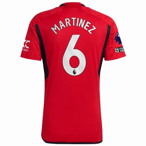 Versatile Fit adidas Manchester United Lisandro Martinez Home Jersey 23/24 w/ EPL   No Room For Racism Patches (Team College Red)