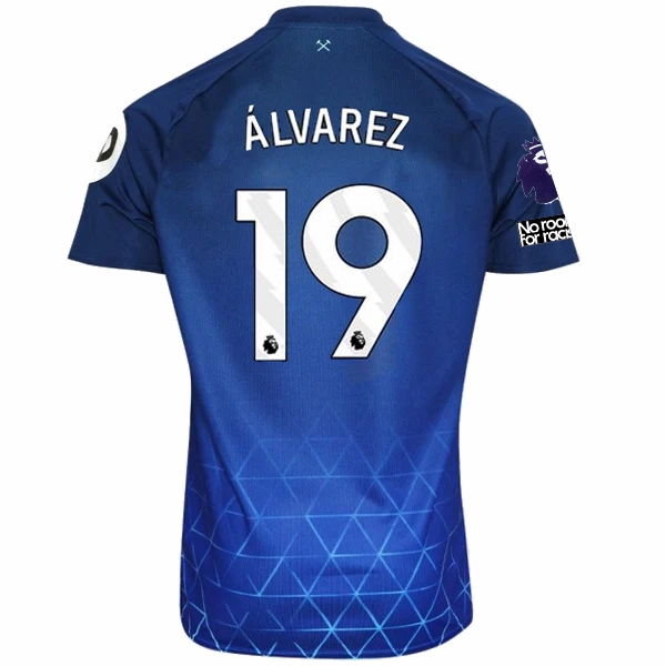 Movement Support Umbro West Ham Edson Alvarez Third Jersey w/ EPL   No Room For Racism Patches 23/24 (Navy/Sky Blue)