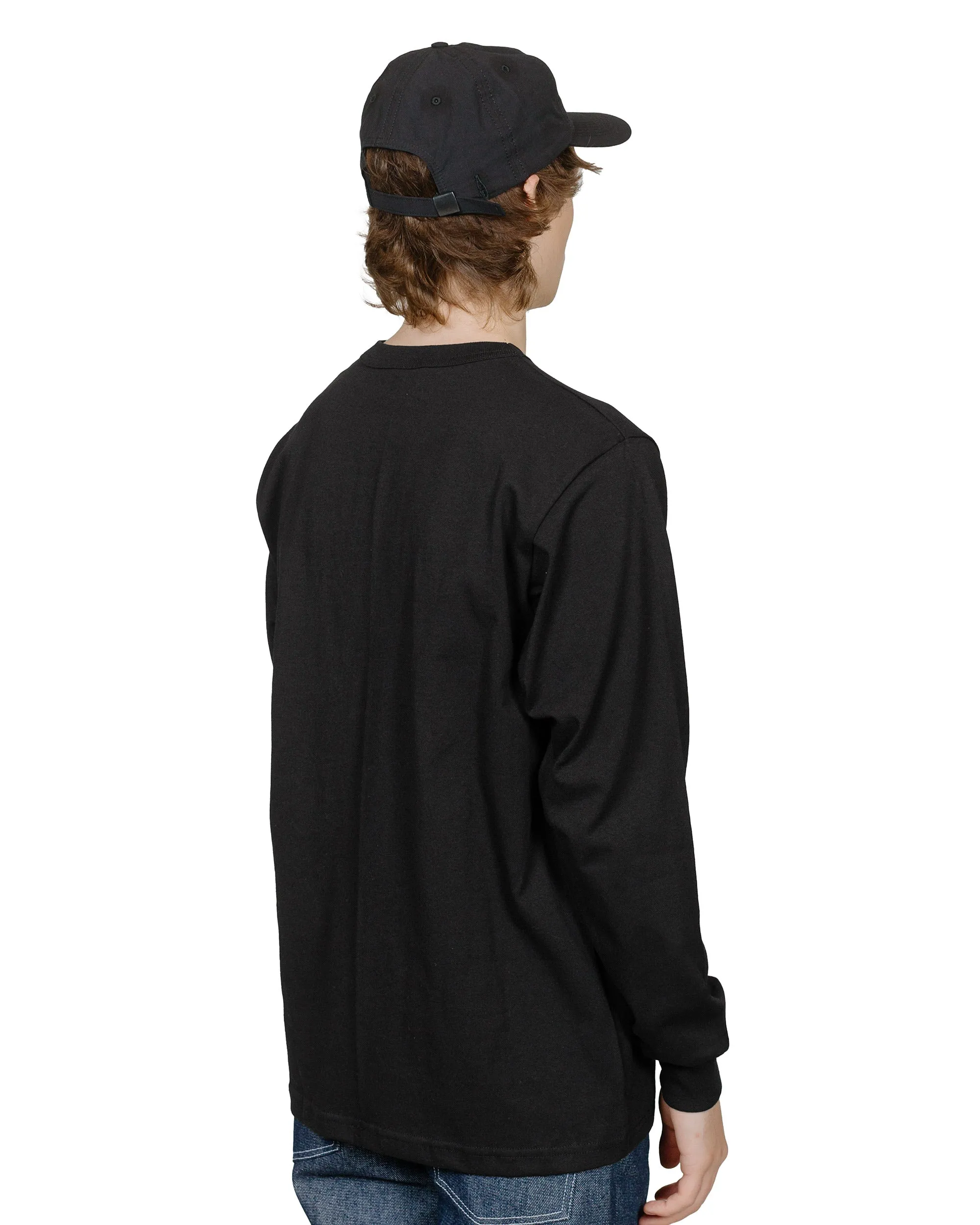Randy's Garments Long-Sleeve Pocket Tee Black birthday party Compact Stitch Pattern