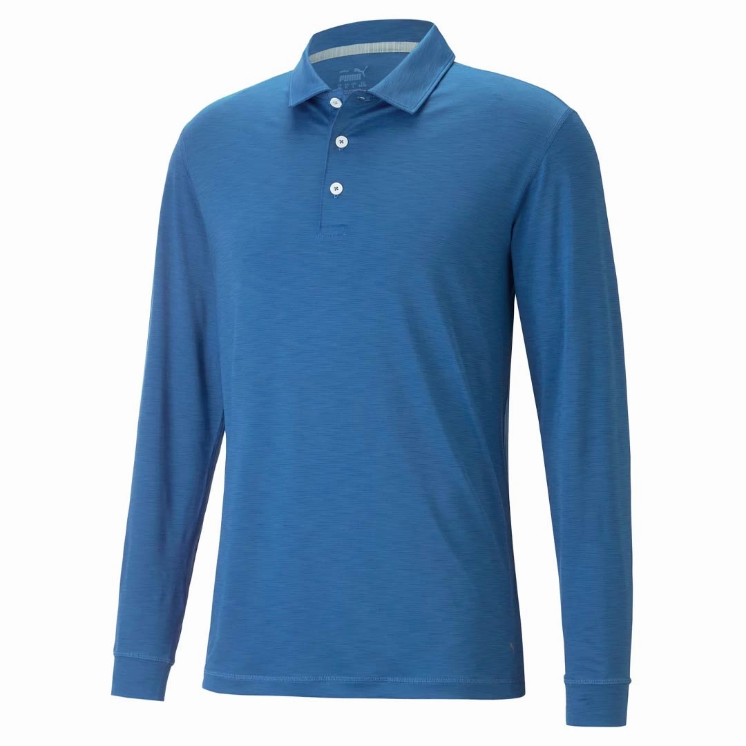 Puma - Men's YouV Long Sleeve Polo (539106 04) Anti Static Treatment