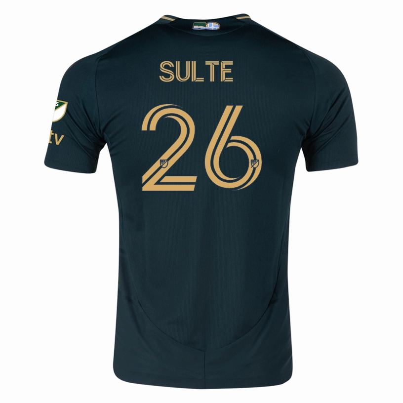 Temperature Regulating Lining Cool Day Fit adidas Hunter Sulte Portland Timbers Authentic Home Jersey w/ MLS & Apple Patch 25/26 (Green/Gold)