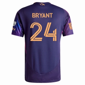 adidas Kobe Bryant LA Galaxy Authentic Away Jersey w/ MLS   Apple TV   RBC Sponsor 25/26 (Purple) Reinforced Stress Point Stitching