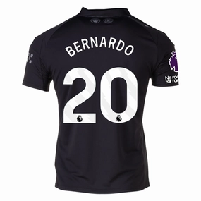 All Day Comfort Fit Layered Look Design Puma Bernardo Men's Manchester City Away Jersey 25/26 w/ NRFR   EPL Patches (Puma Black)