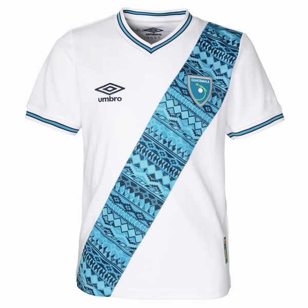 Umbro Youth Guatemala Home Jersey 23/24 (White) Eco Friendly Fabric Blends Pro Fit