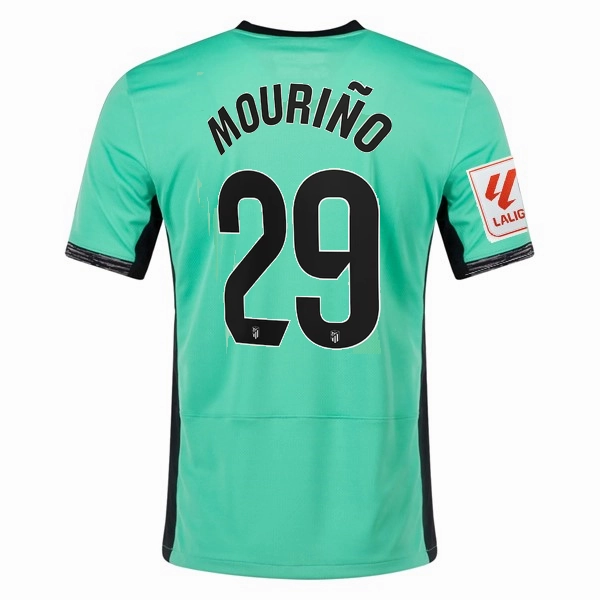 Adaptable Fit Breathe Zone Nike Atletico Madrid Santiago Mouri?o Third Jersey w/ La Liga Patch 23/24 (Spring Green/Black)