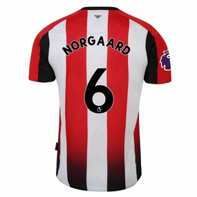 Moisture Wicking Fabric Umbro Brentford Christian N?rgaard Home Jersey w/ EPL Patch 24/25 (Red/White)