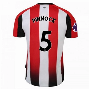 Heat Zone Fit Energy Wear Umbro Brentford Ethan Pinnock Home Jersey w/ EPL Patch 24/25 (Red/White)