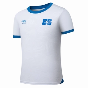 Umbro El Salvador Away Jersey 25/26 (White) Flexible Collar System Workout Layer
