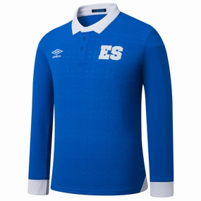 All-day Performance Umbro El Salvador Long Sleeve Home Jersey 25/26 (Royal Blue/White)