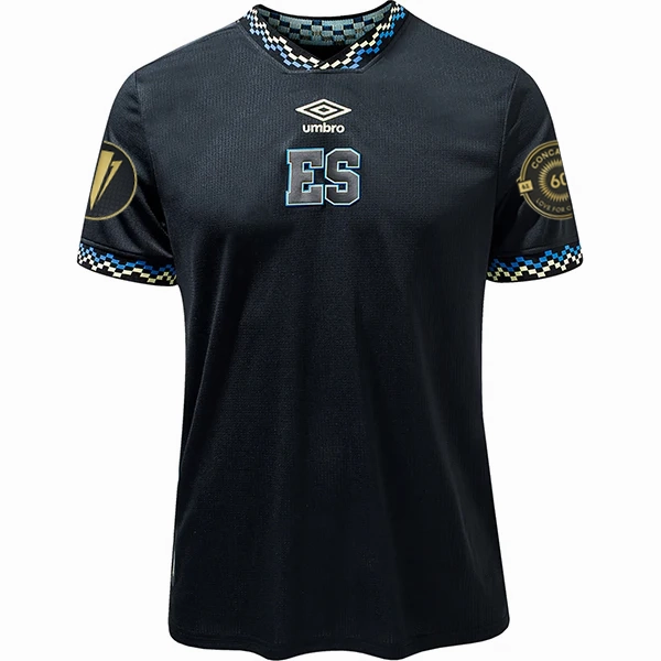 Umbro El Salvador Men's Third Jersey w/ Gold Cup Patches 23/24 (Black) Enhanced Durability Reinforcement Sleek Comfort