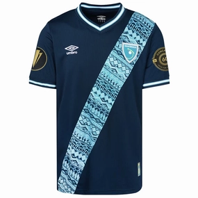 Umbro Guatemala Away Jersey w/ Gold Cup Patches 23/24 (Navy) Breathable activewear Airflow Optimized