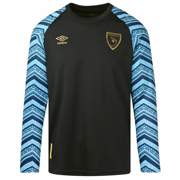 Umbro Guatemala Long Sleeve Prematch Jersey 23/24 (Black/Blue/Gold Sleek Comfort Anti Odor Treatment