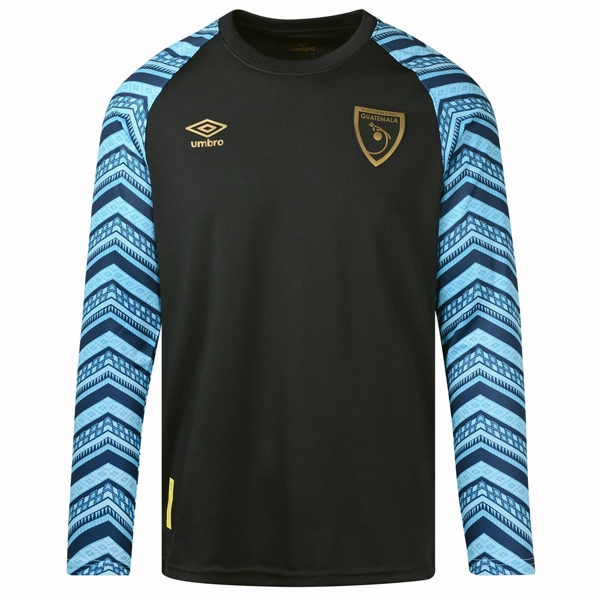 Cool Touch Umbro Guatemala Long Sleeve Prematch Jersey 23/24 (Black/Blue/Gold