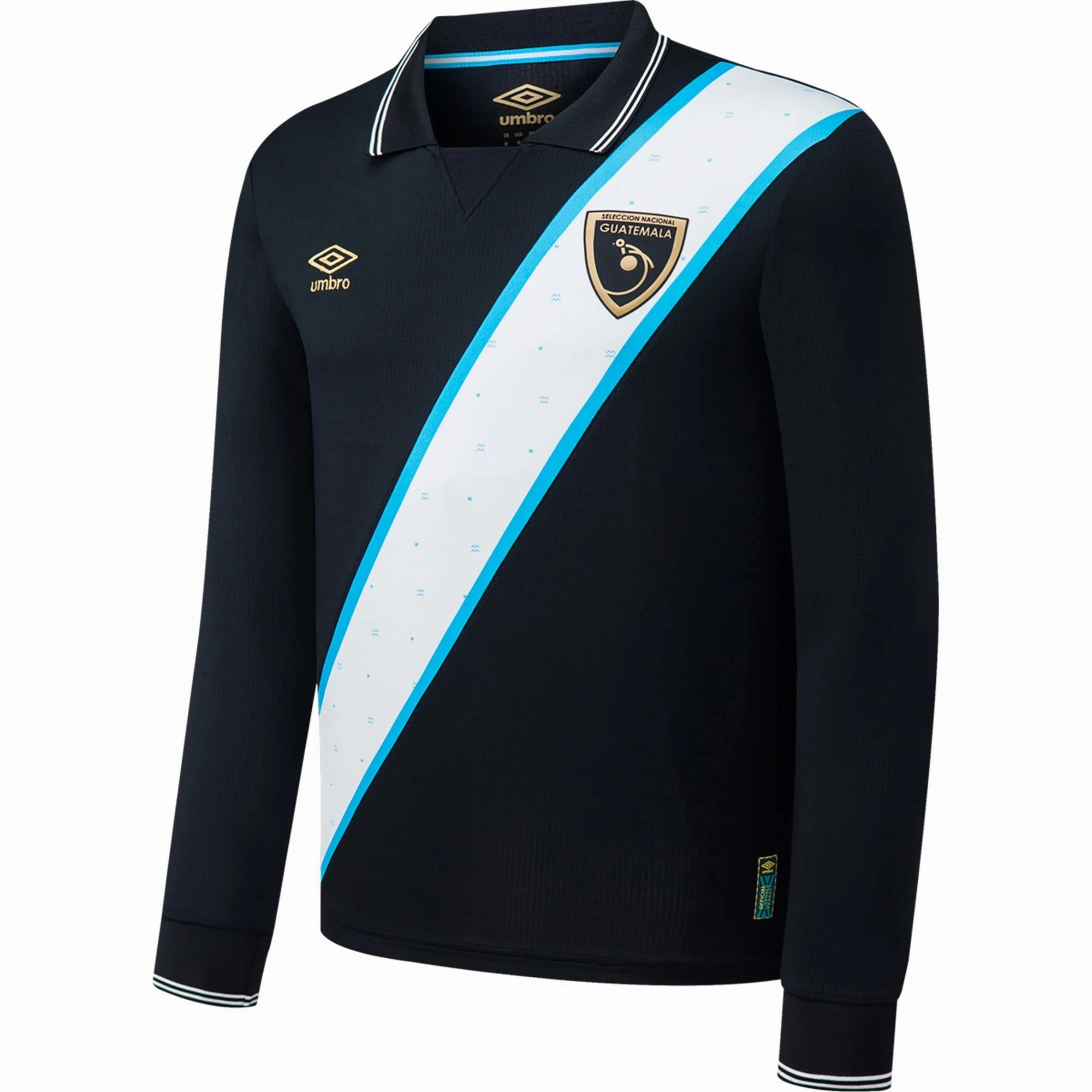 Odor Resistant Fabric Maximum Performance Umbro Guatemala Long Sleeve Third Jersey 23/24 (Black)