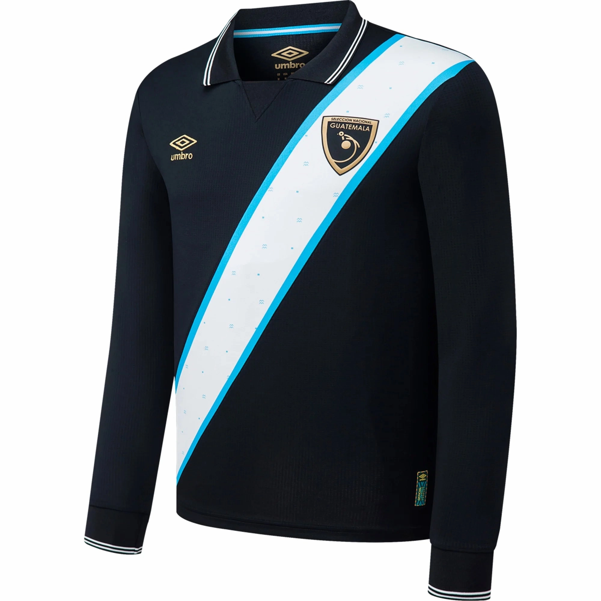 Dynamic Comfort Rush Ready Umbro Guatemala Long Sleeve Third Jersey 23/24 (Black)
