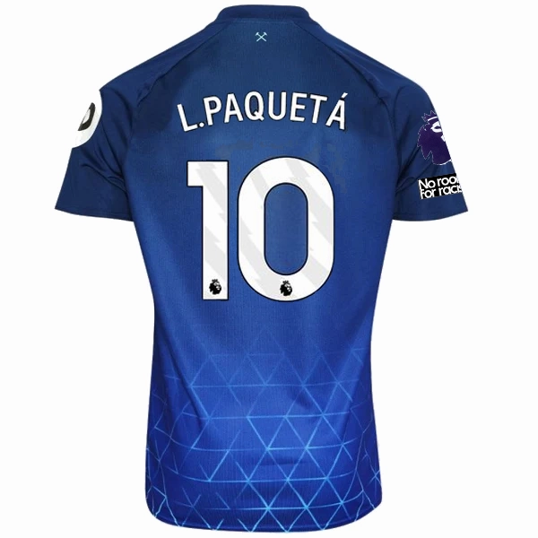 Flexible Comfort Street Flex Umbro West Ham Lucas Paqueta Third Jersey w/ EPL   No Room For Racism Patches 23/24 (Navy/Sky Blue)