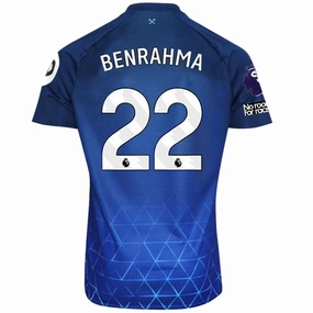 Outdoor Essentials Bonded Seamless Umbro West Ham Said Benrahma Third Jersey w/ EPL   No Room For Racism Patches 23/24 (Navy/Sky Blue)