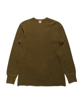 The Real McCoy's MC22109 U.S. Army Military Thermal Shirt Olive Cozy Comfort Look Summer Wardrobe