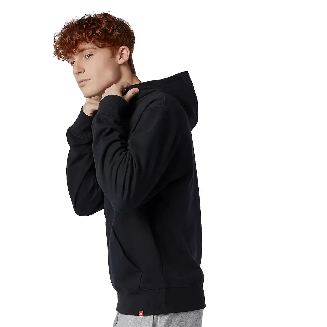 Quiet Luxury Unisex New Balance Essential Embroidered Hoodie - Black
