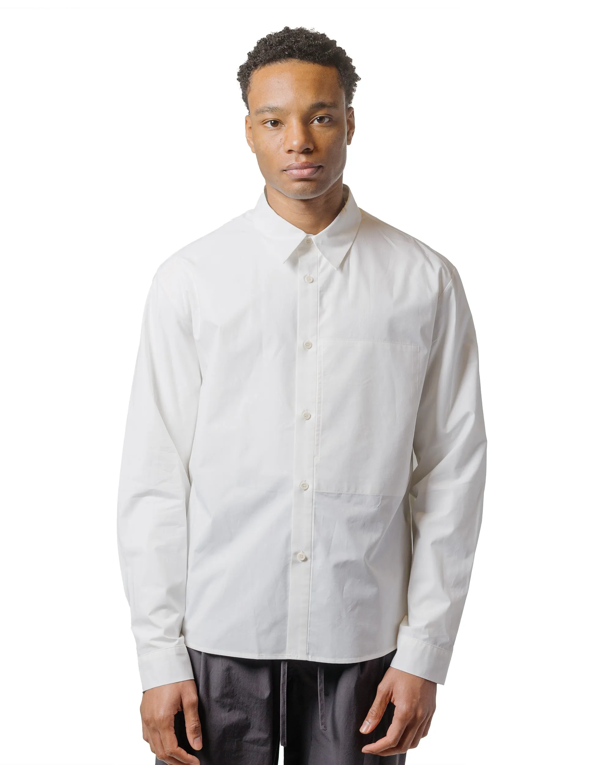 Amomento Basic Pocket Shirts Ivory Gift Idea Lightweight texture