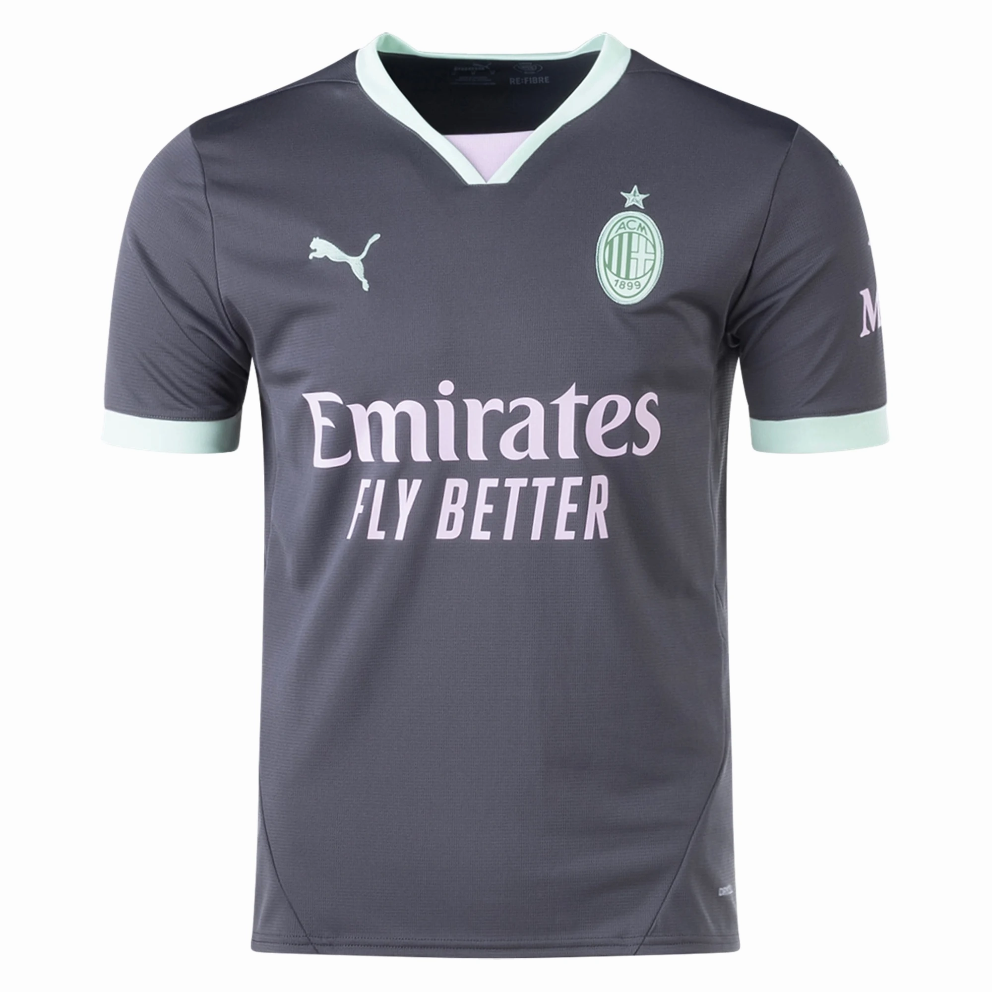 Puma AC Milan Third Jersey 24/25 (Shadow Gray/Fresh Mint) Focus Fit