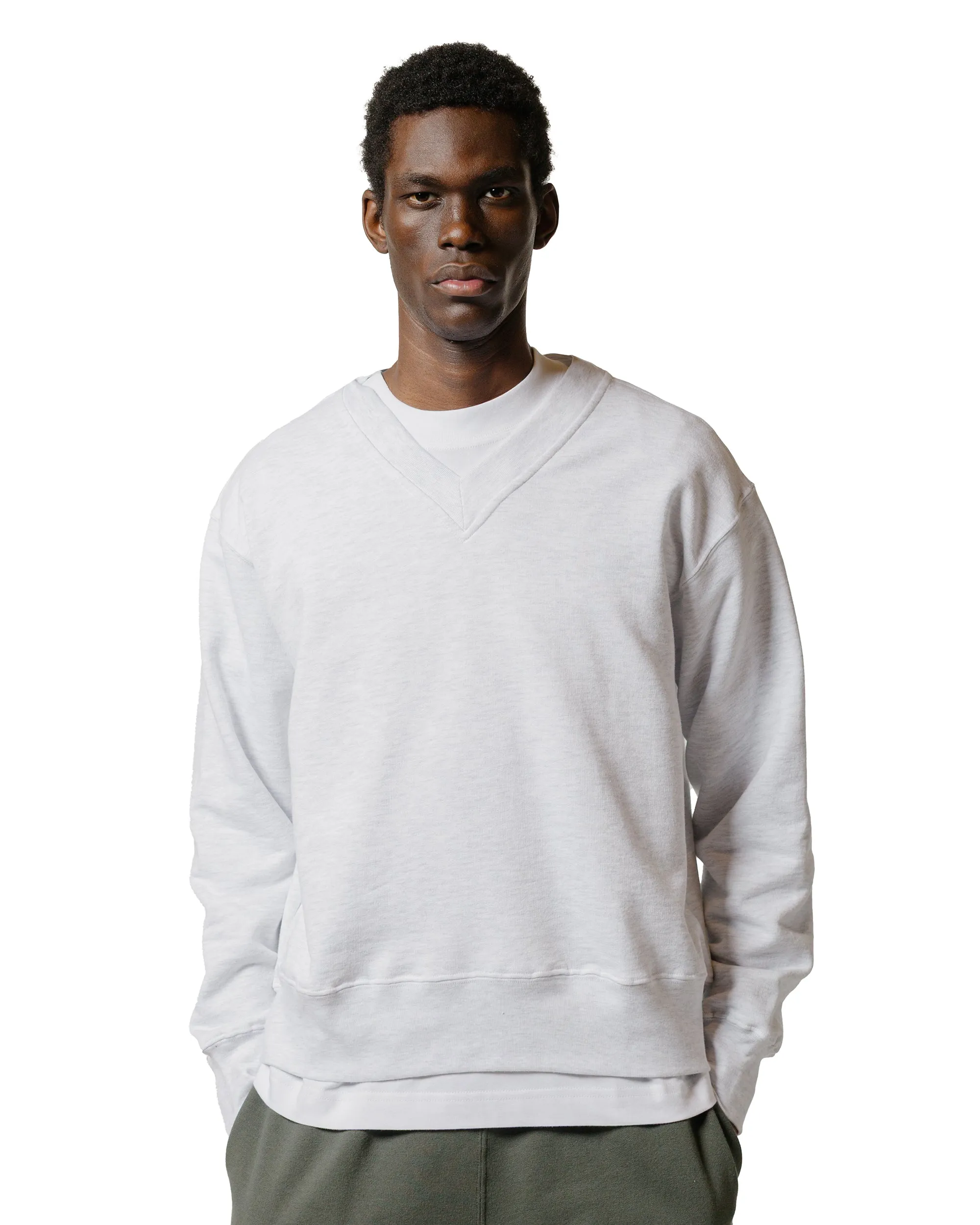 Warm Fashion Body of Work Juniper V-Neck Sweatshirt Dove Grey