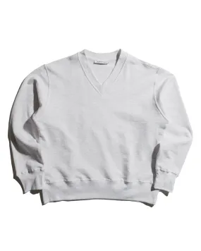 Simple Wear Street Relaxed Body of Work Juniper V-Neck Sweatshirt Dove Grey