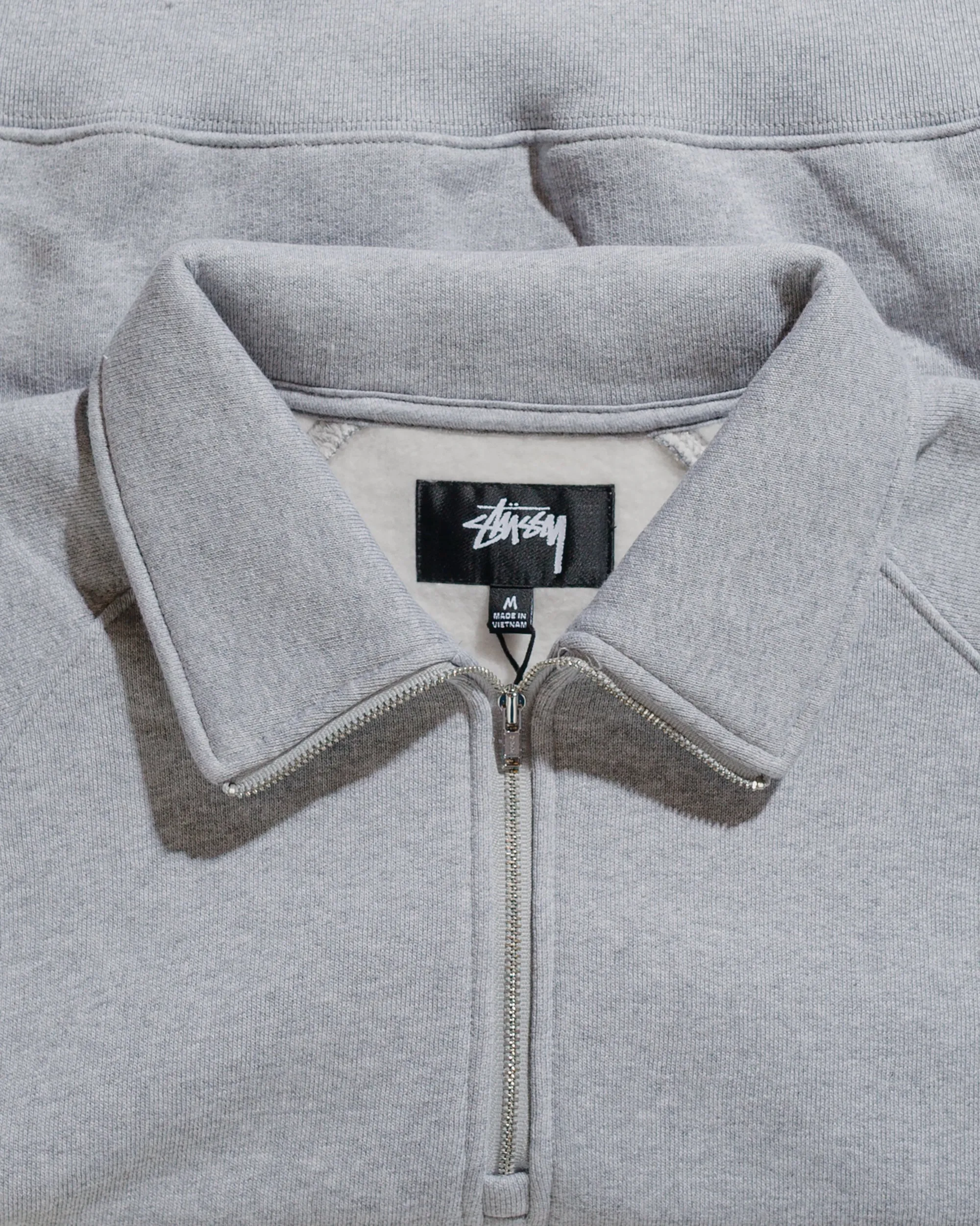Yoga Friendly St??ssy Relaxed Half Zip Grey Heather