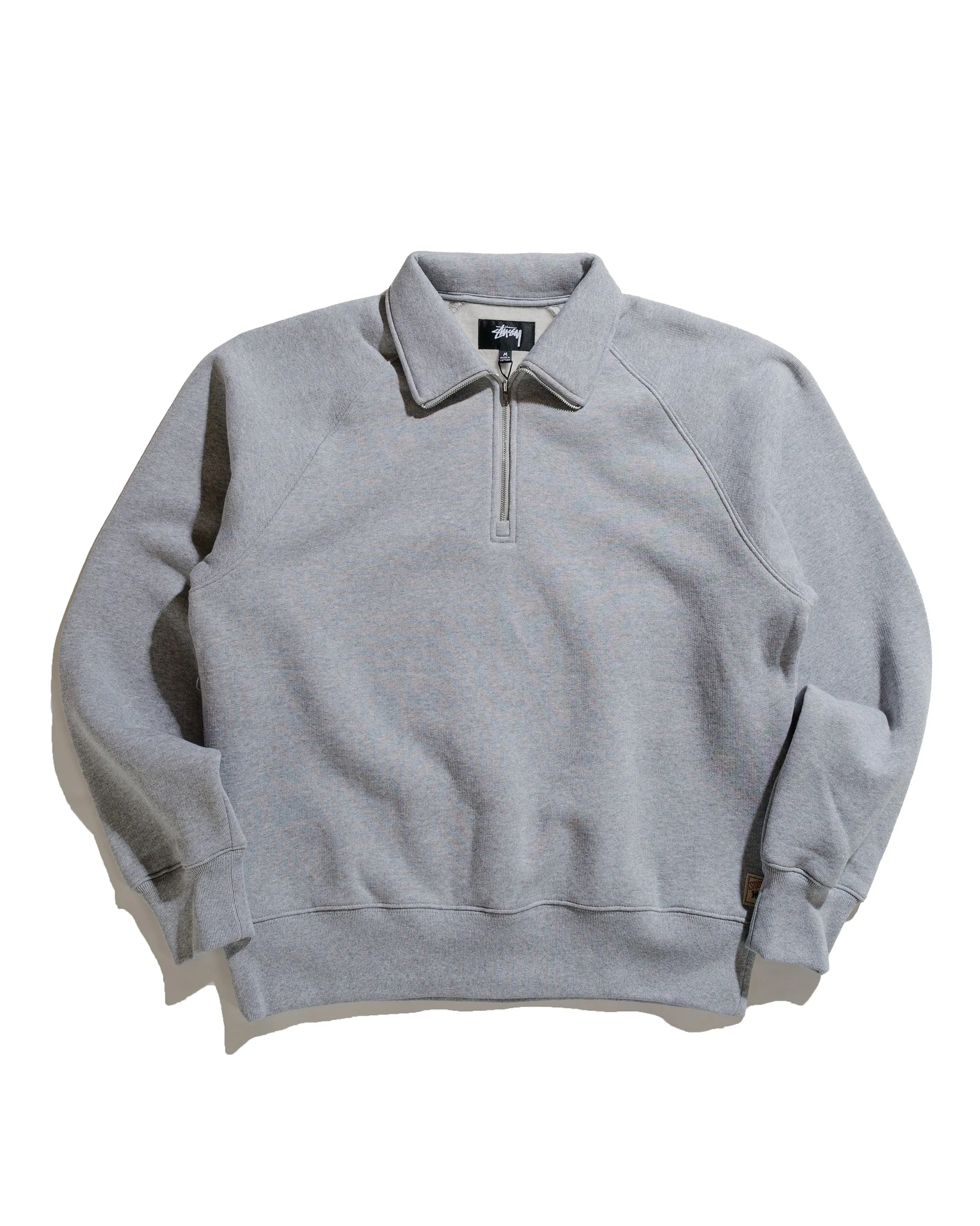 St??ssy Relaxed Half Zip Grey Heather kids