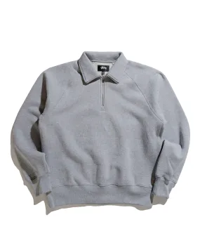 St??ssy Relaxed Half Zip Grey Heather Modern