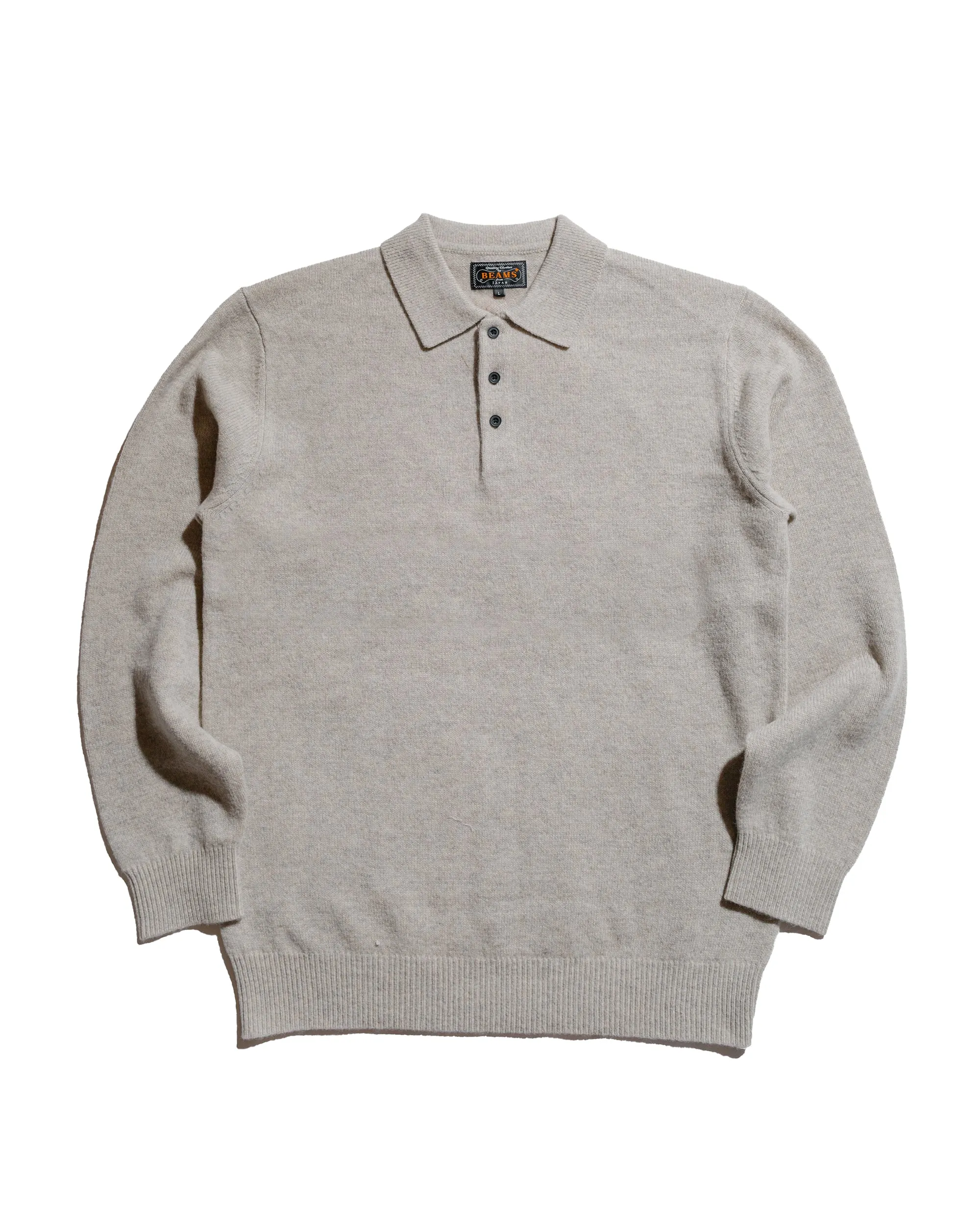 kids' Beams Plus Knit Polo 9G Beige