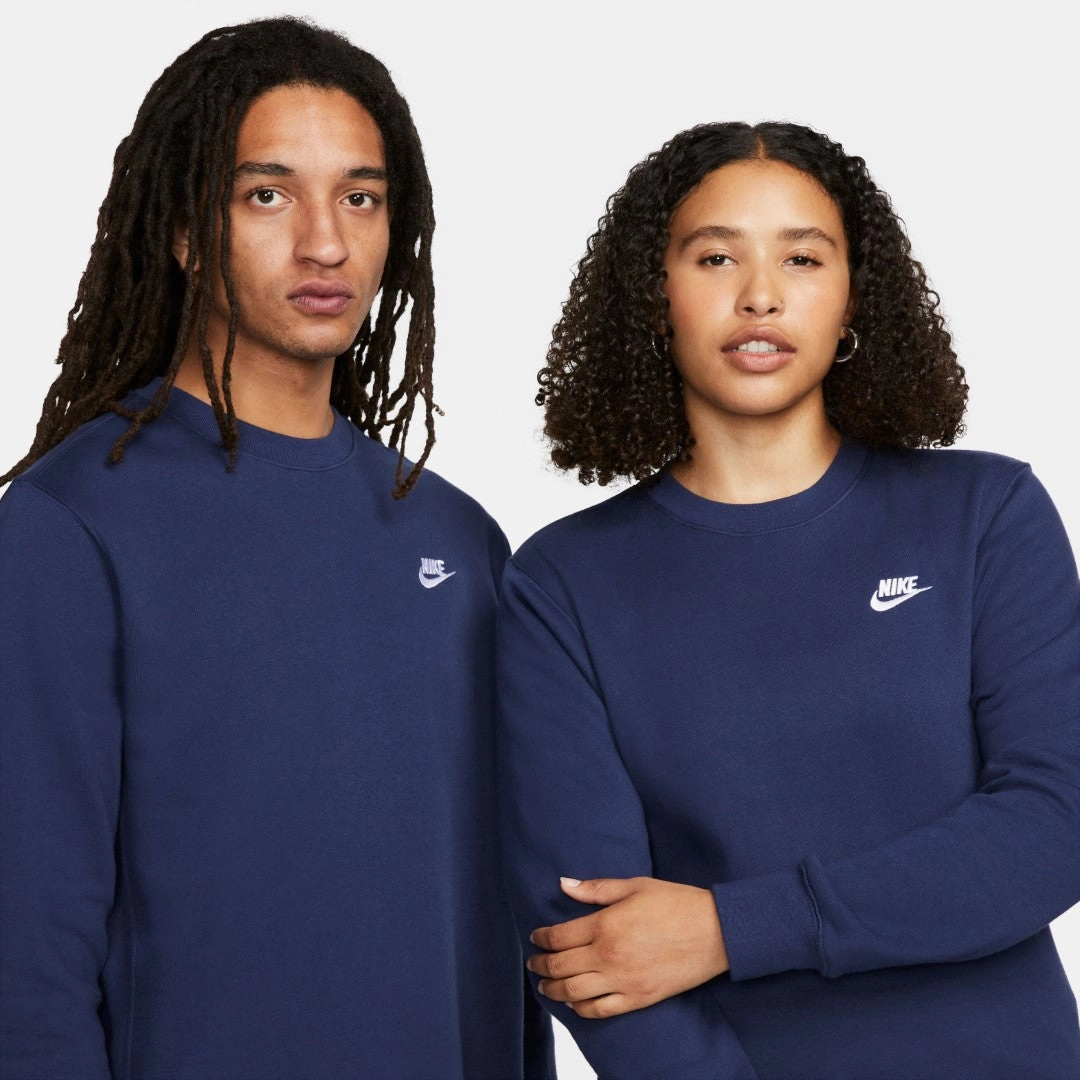 Breathable fabric Quilted Lining Club Fleece Crew Sweatshirt