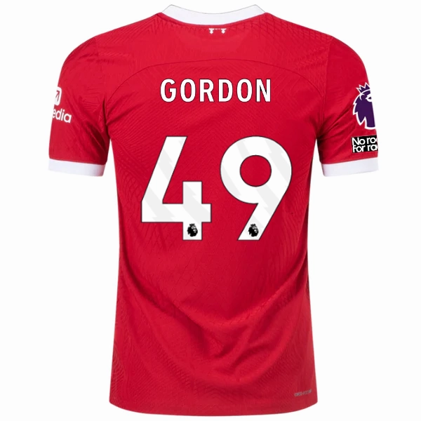 Nike Liverpool Authentic Gordan Vaporknit Match Home Jersey w/ EPL   No Room For Racism 23/24 (Red/White) Athletic Silicone Grip