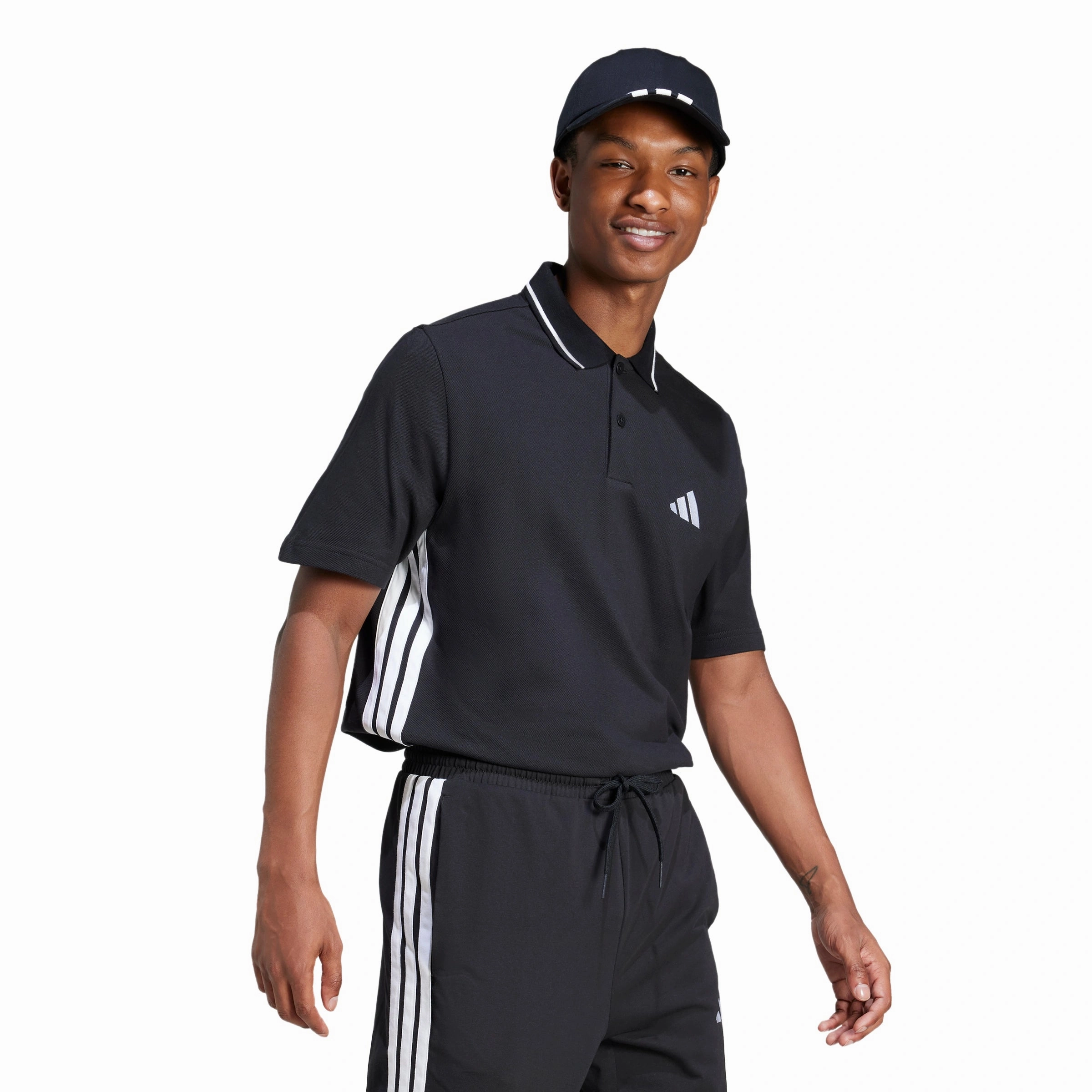 Classic Wearable Trendy Fashion Essentials 3-Stripes Piqu?? Polo T-shirt